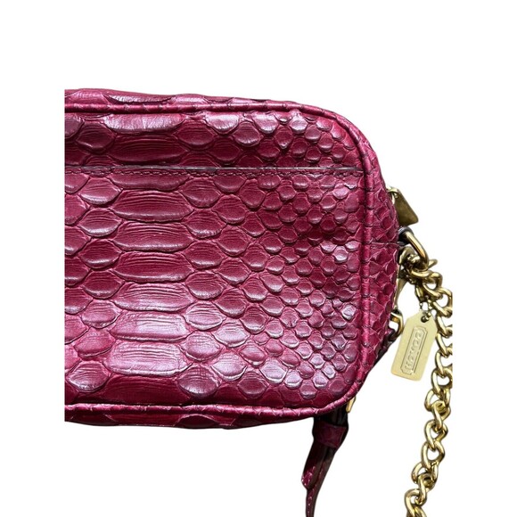 Coach Wristlet Bag Legacy Embossed Leather Python Deep Port Zip 49696 - Picture 11 of 15